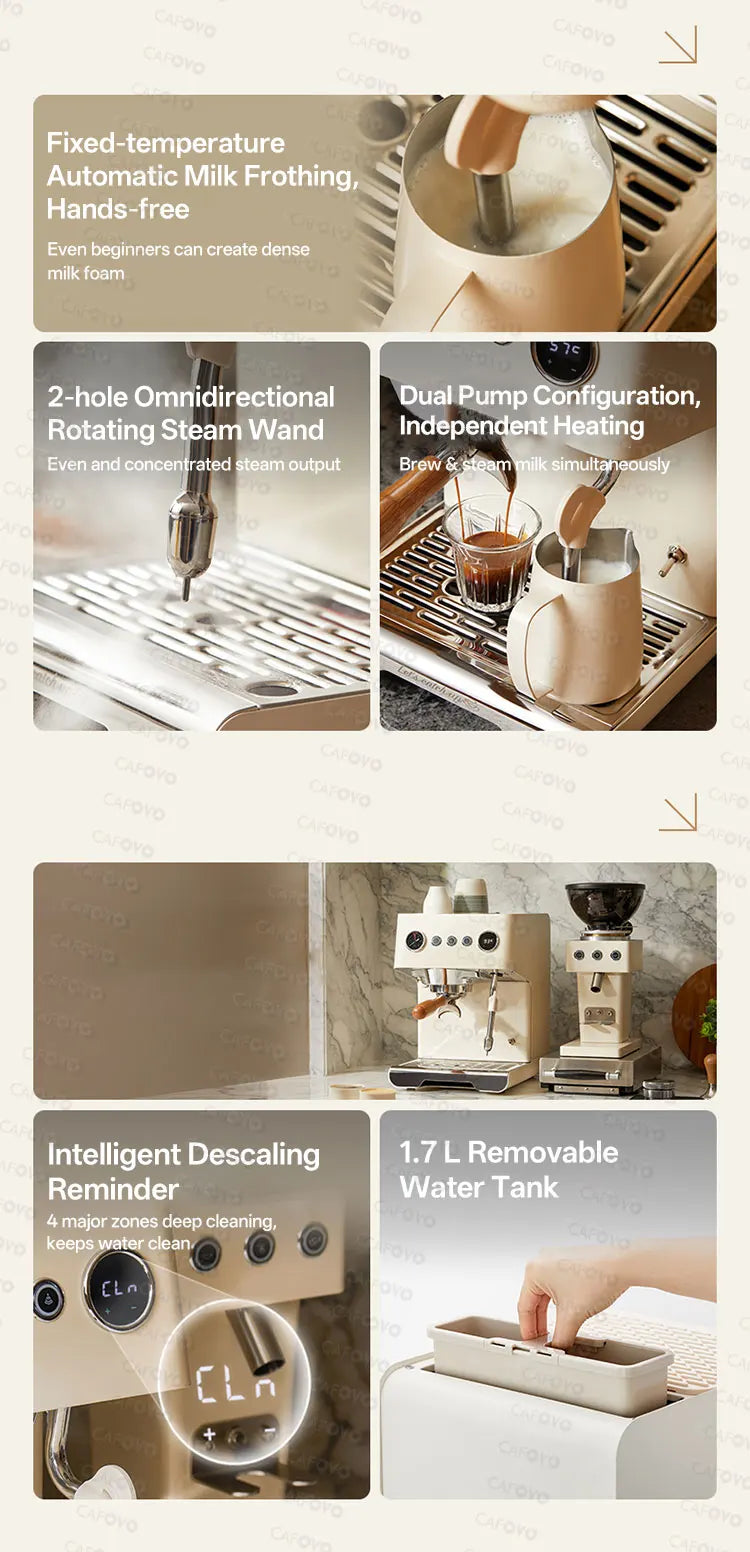 Cafovo Gemilai G3028a Semi-Automatic Espresso Machine Opv