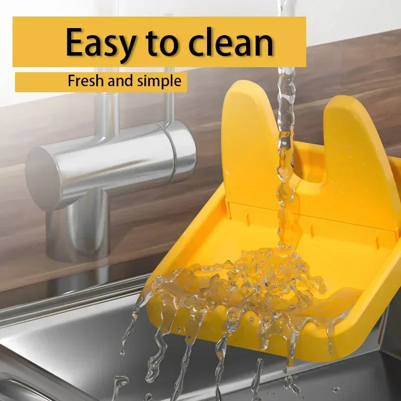 1pc Foldable Pot Lid Rack Stand Organizer Plastic