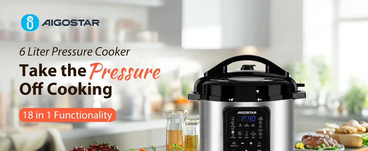 Aigostar 18-In-1 Electric Pressure Cooker Litres Programmable Pot
