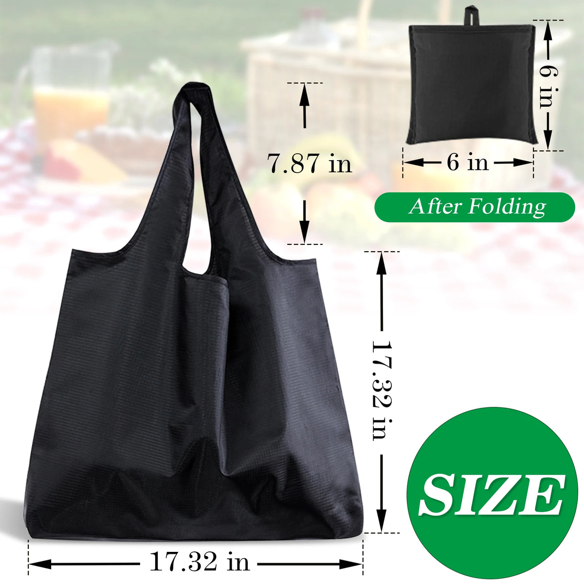 Reusable Grocery Bags Foldable Shopping Bags Machine Washable
