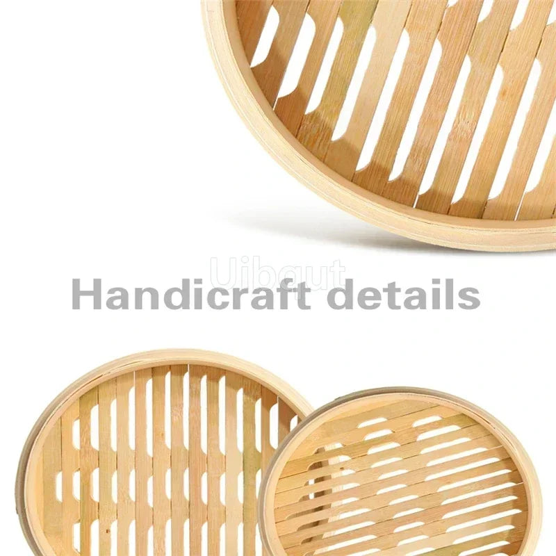 Bamboo Steamer Fish Rice Vegetable Snack Basket Cooking