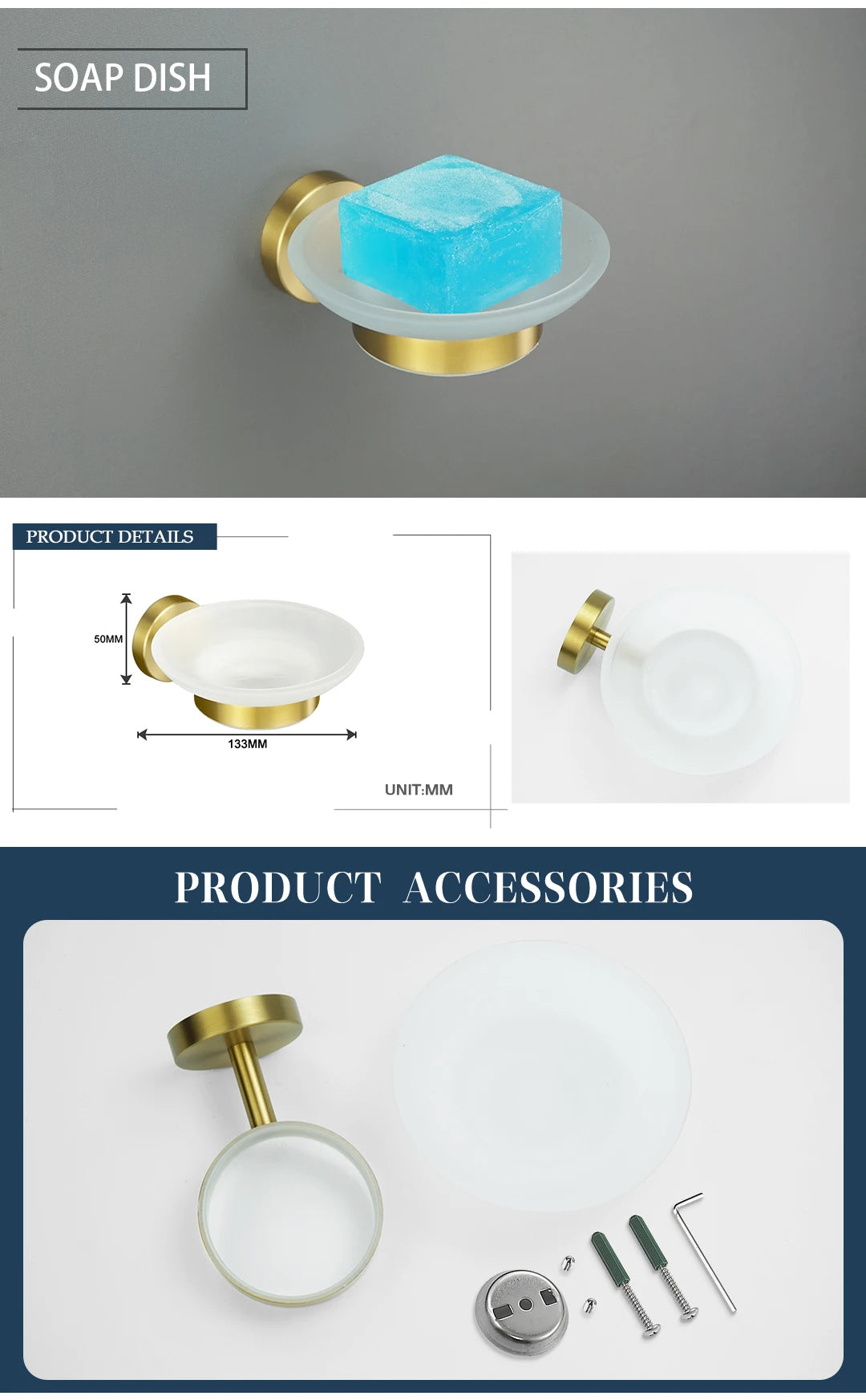 Bathroom Hardware Brushed Gold Knurled Brass Kit Towel