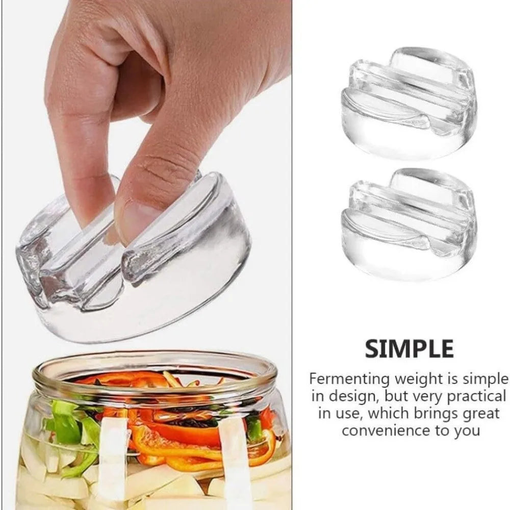 Fermented Glass Weights Handle Clear Wide Mouth Mason