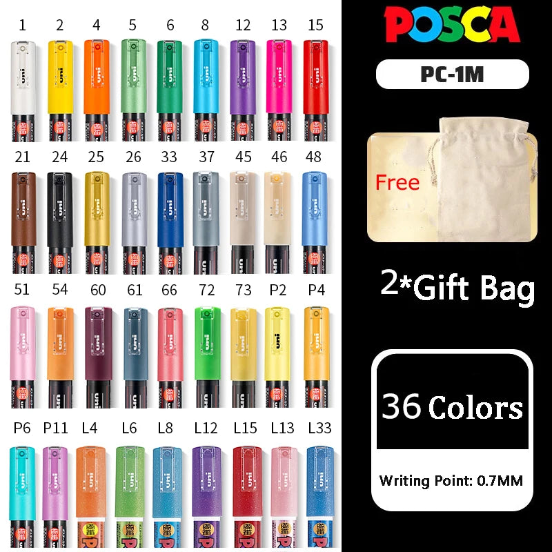 Uni Posca Full Marker Pen Storage Bag Pc-1m