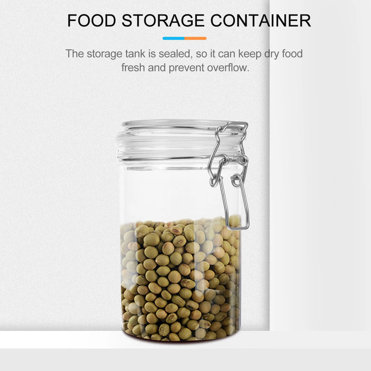 750ml Plastic Storage Canister Snacks Tea Coffee Beans