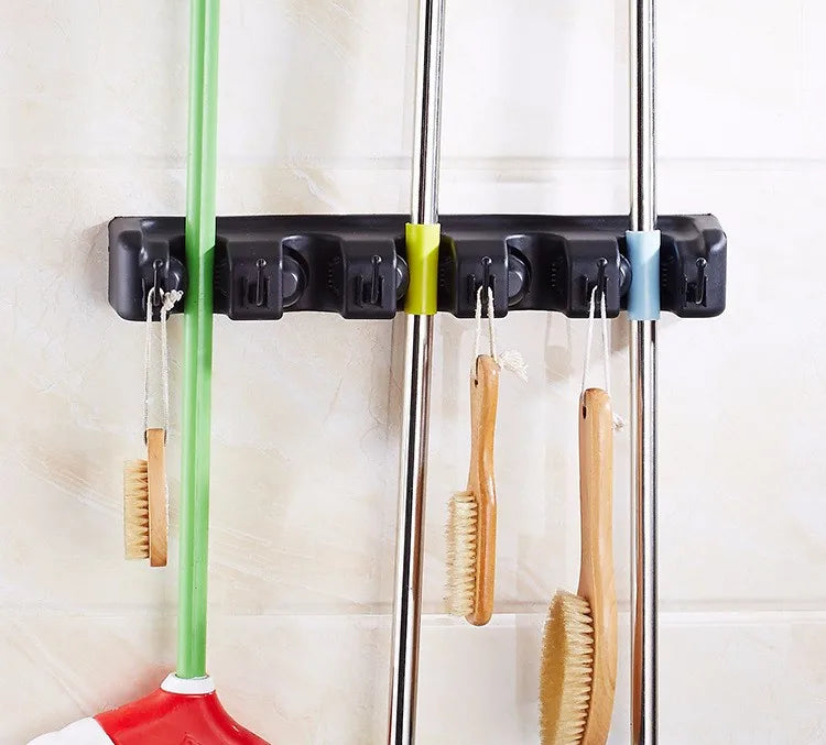 Wall Mounted 3/4/5 Position Multi Functional Mop Broom