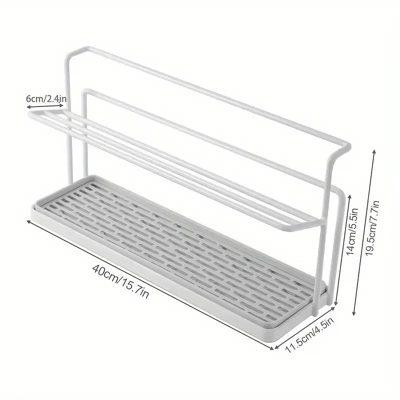 Stainless Steel 2-Tier Bottle Drying Rack Drain Tray