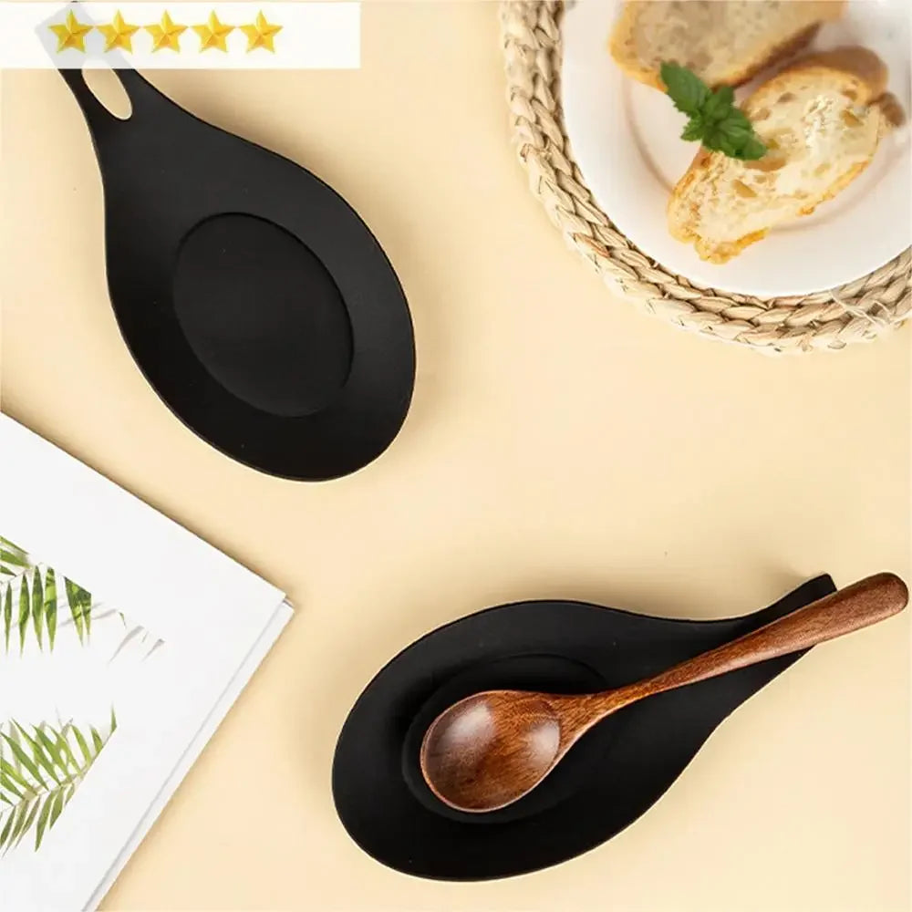 1/4pcs Silicone Spoon Rest Spatula Holder Heat Resistant