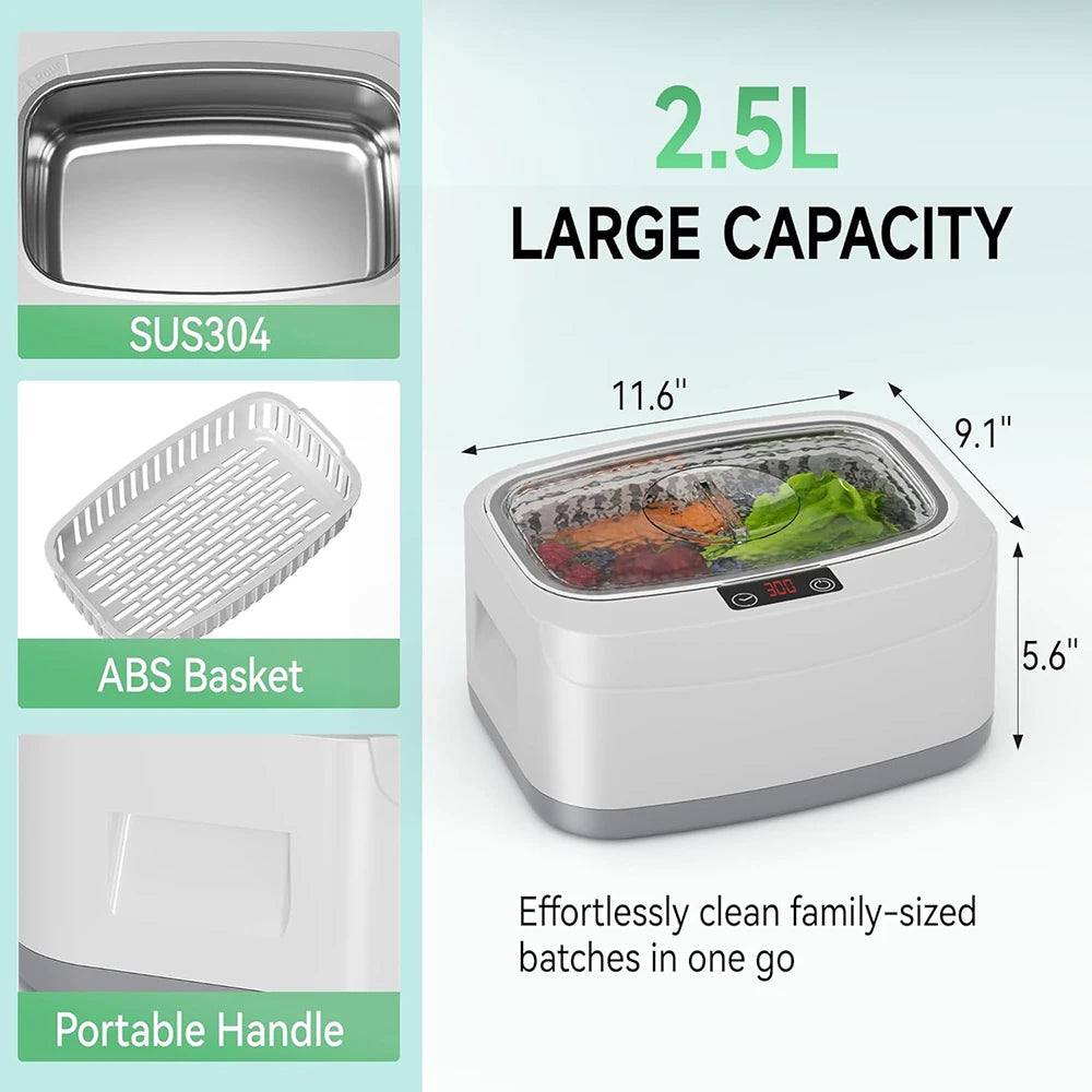 Kunphy Ultrasonic Machine 40khz Jewelry Cleaner Ultrasonic Bath