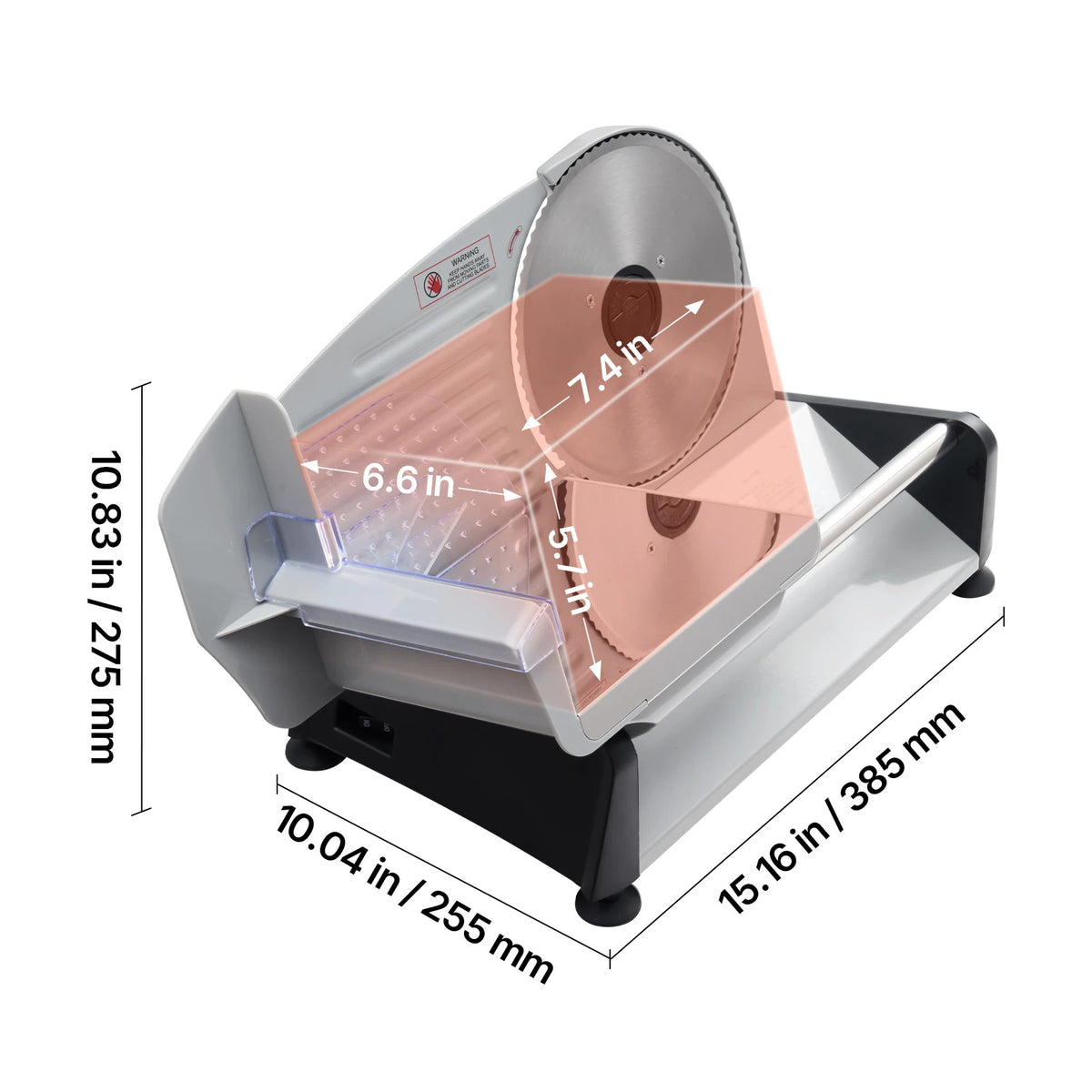 Succebuy 7-10 Inch Meat Slicer Electric Deli Slicer