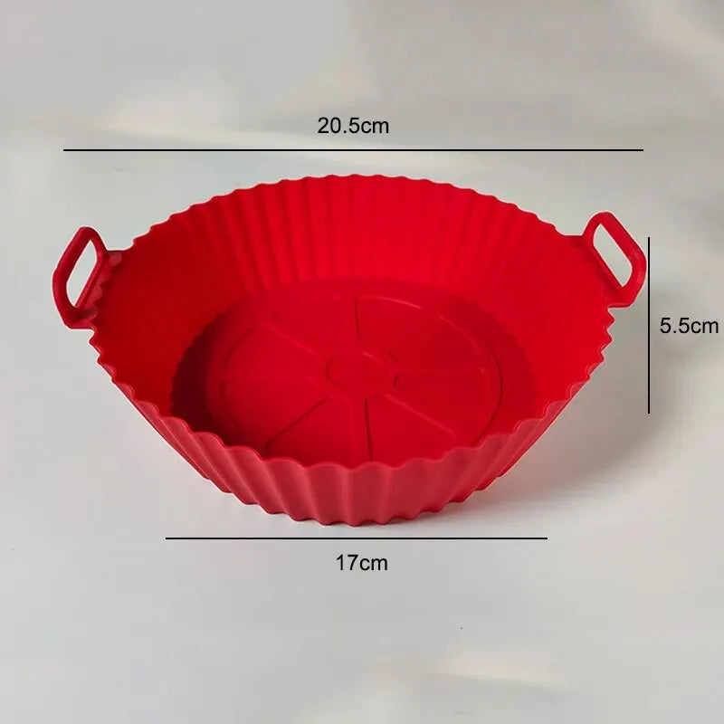 Air Fryer Silicone Baking Tray Mat Circular High-Temperature