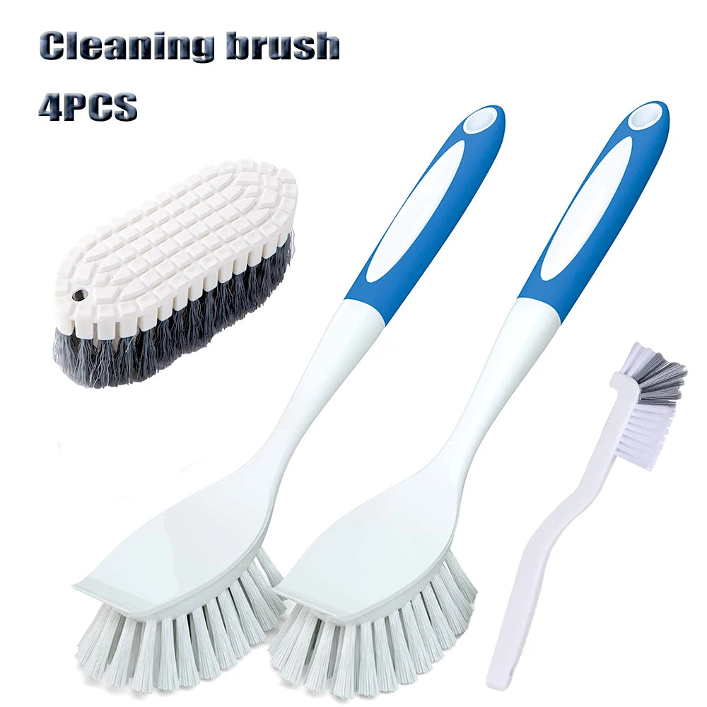 2/4/5/6pcs Cleaning Brush Pad Set Dish Scouring Pad for Cleaning Scouring Pad Kitchen Scrub Brush & Bendable Cup Brushes Dish