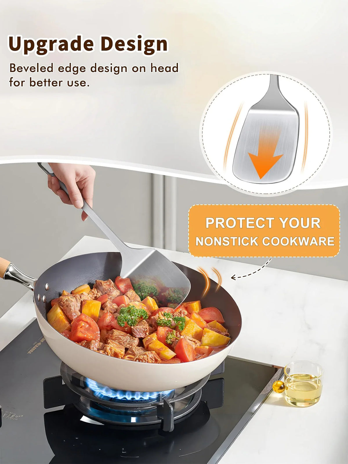 Stainless Steel Spatulas Metal Spatula Solid & Slotted