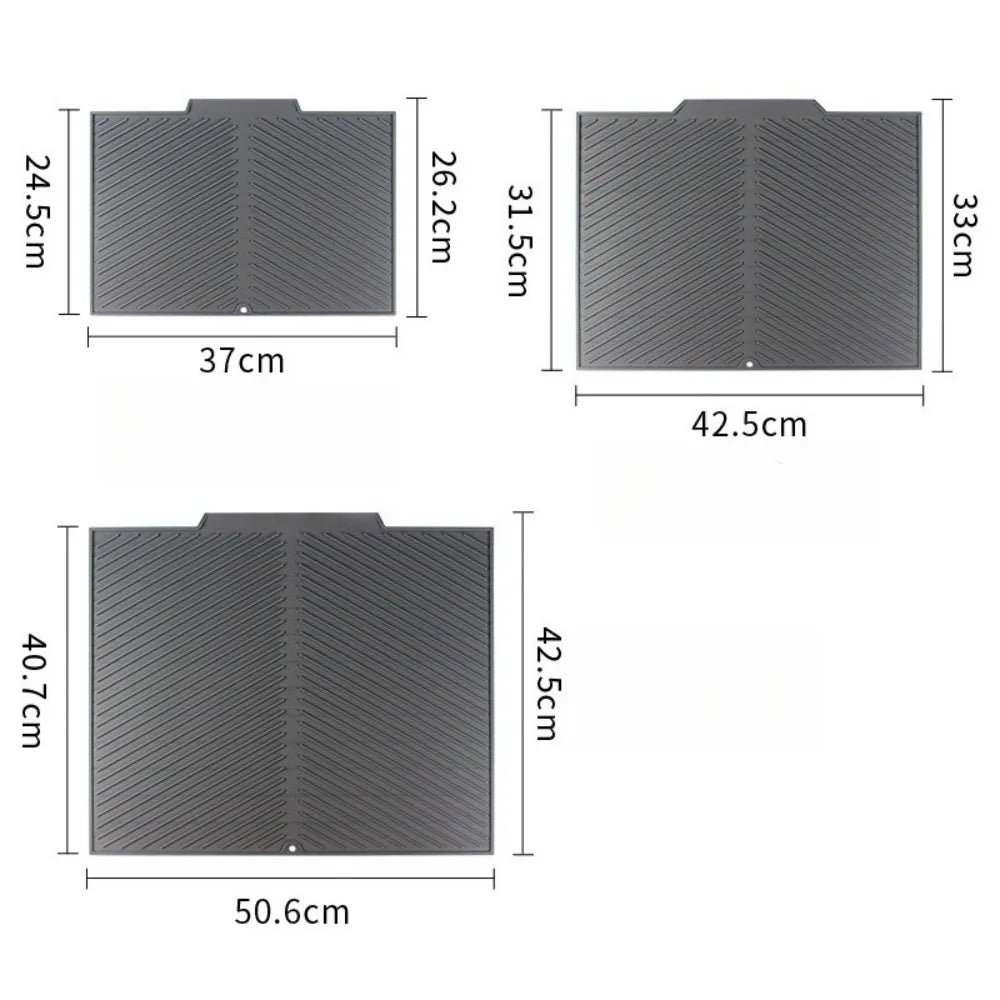 Silicone Wave Drying Mat Non Slip Dish Drainer