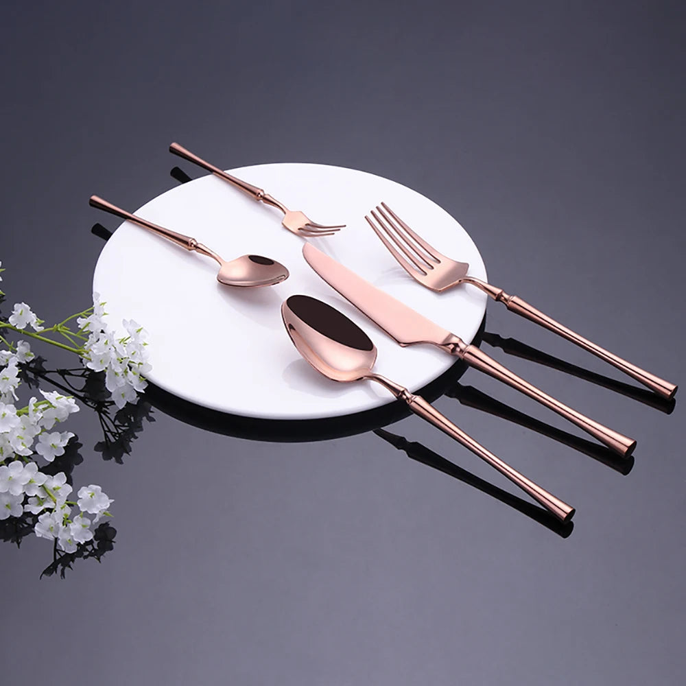 Pieces Knife Fork Spoon Gold Cutlery Complete Stainless