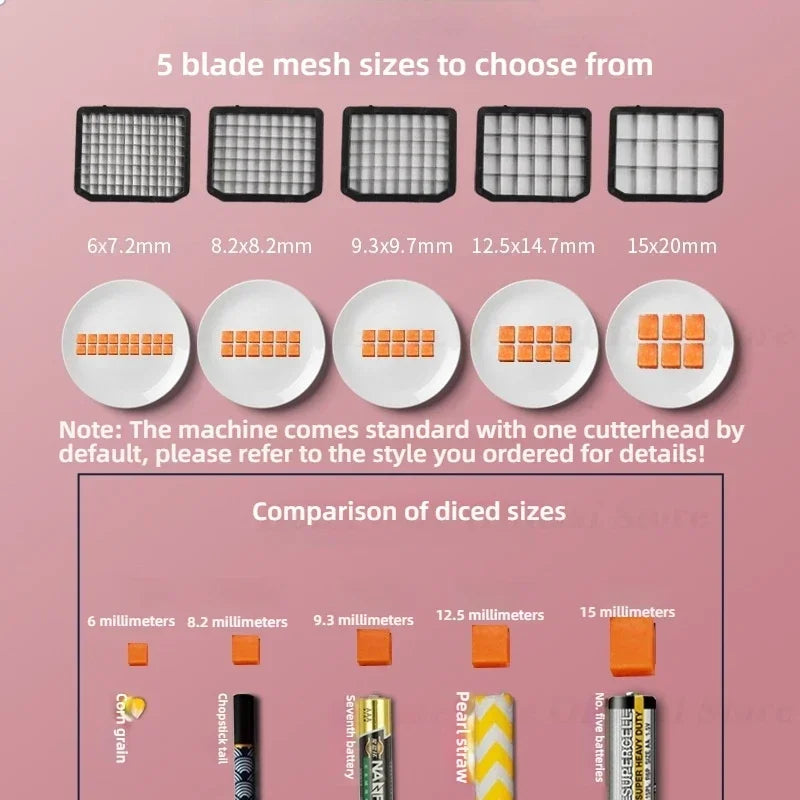 Vegetable Cutter Fruit Vegetable Slicer Commercial Cube Cutting