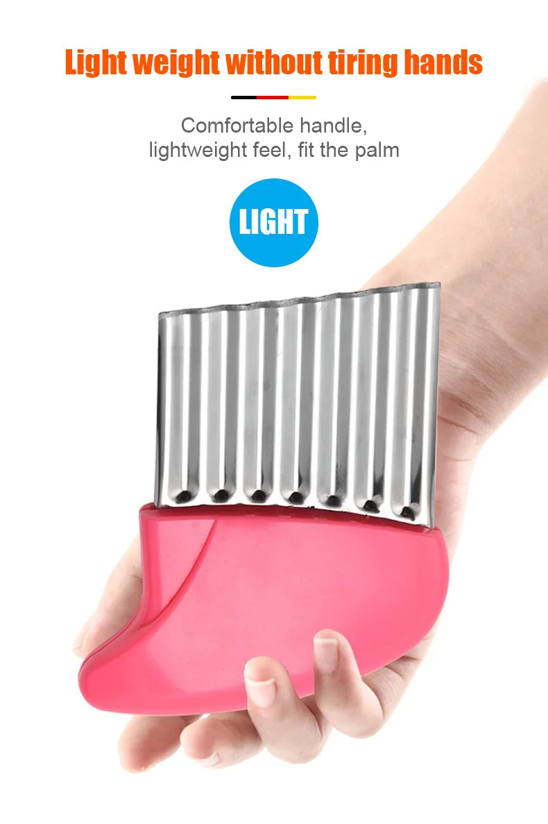 Potato Chip Slicer Vegetable Fruit Corrugated Wavy Knife