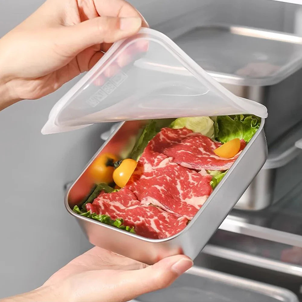Stainless Steel Food Storage Container Lid - Airtight