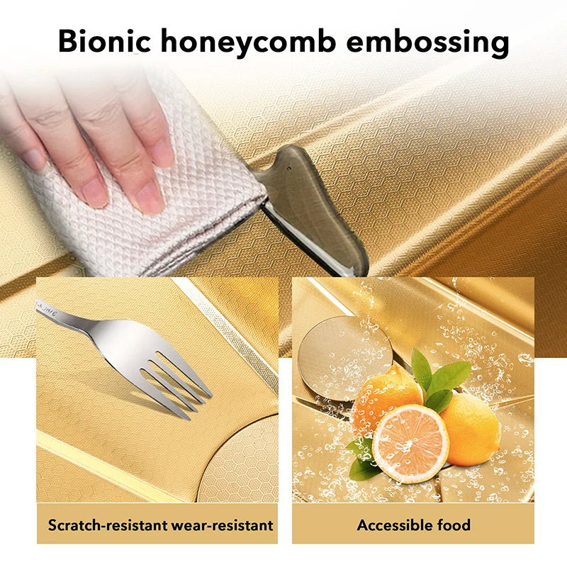 Golden Stainless Steel Sink Smart Digital Display Integrated