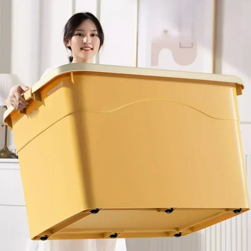 Extra Large Plastic Storage Box Heavy-Duty Reinforced Moving