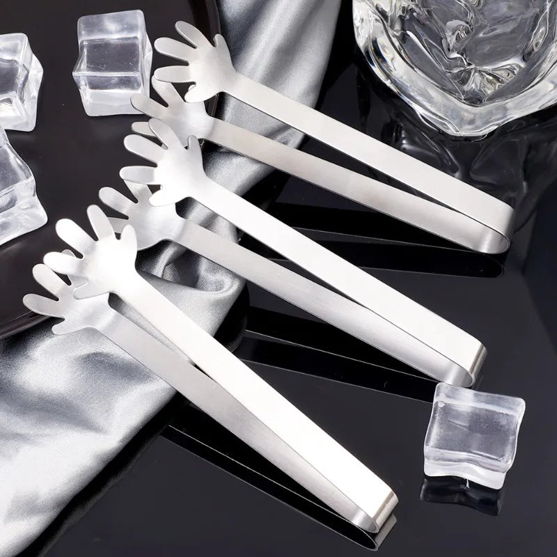 3/1pcs Stainless Steel Food Tongs Hand Palm Finger
