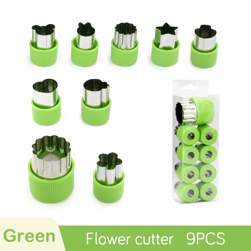 1set Multi-Style Vegetables Cookie Cutter Embossing Mould Cook