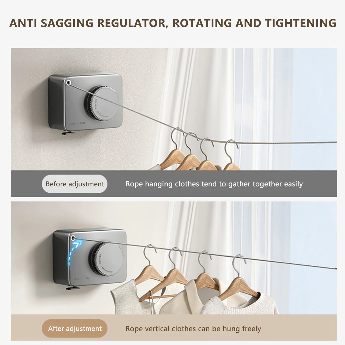 Invisible Clothesline Retractable Drying Rack Stainless Steel