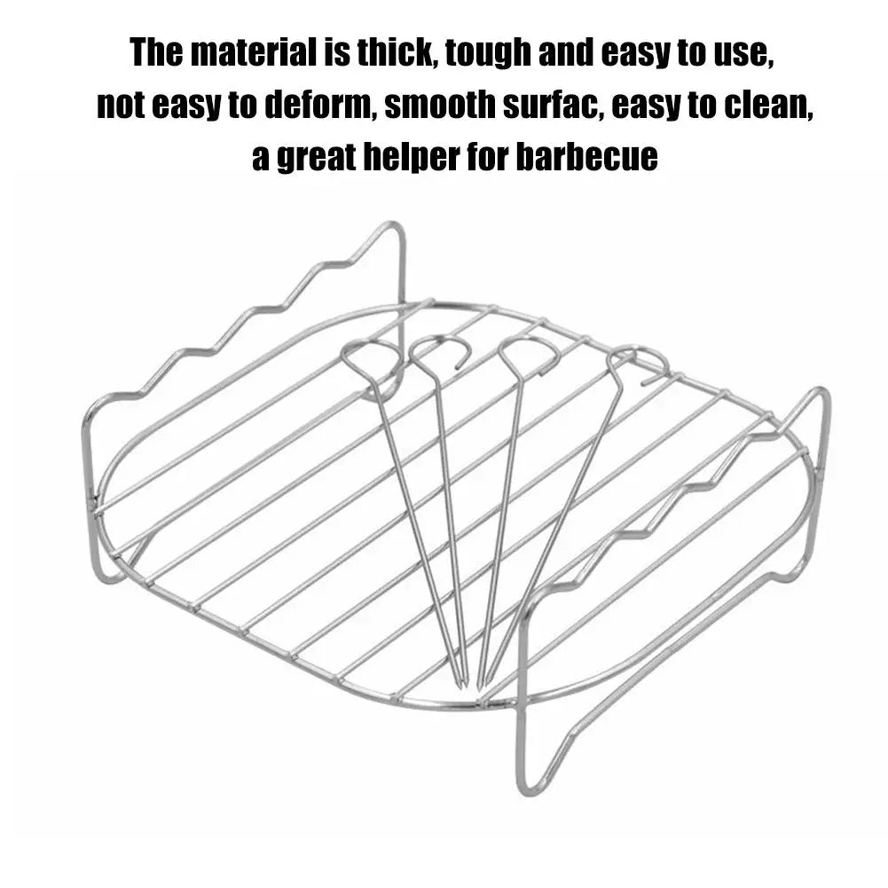 Air Fryer Baking Rack Metal Square Oven Grill