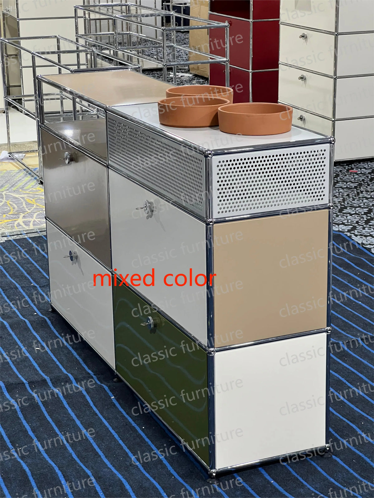 Modular Module Furniture Customized Metal Stainless Steel Cabinet