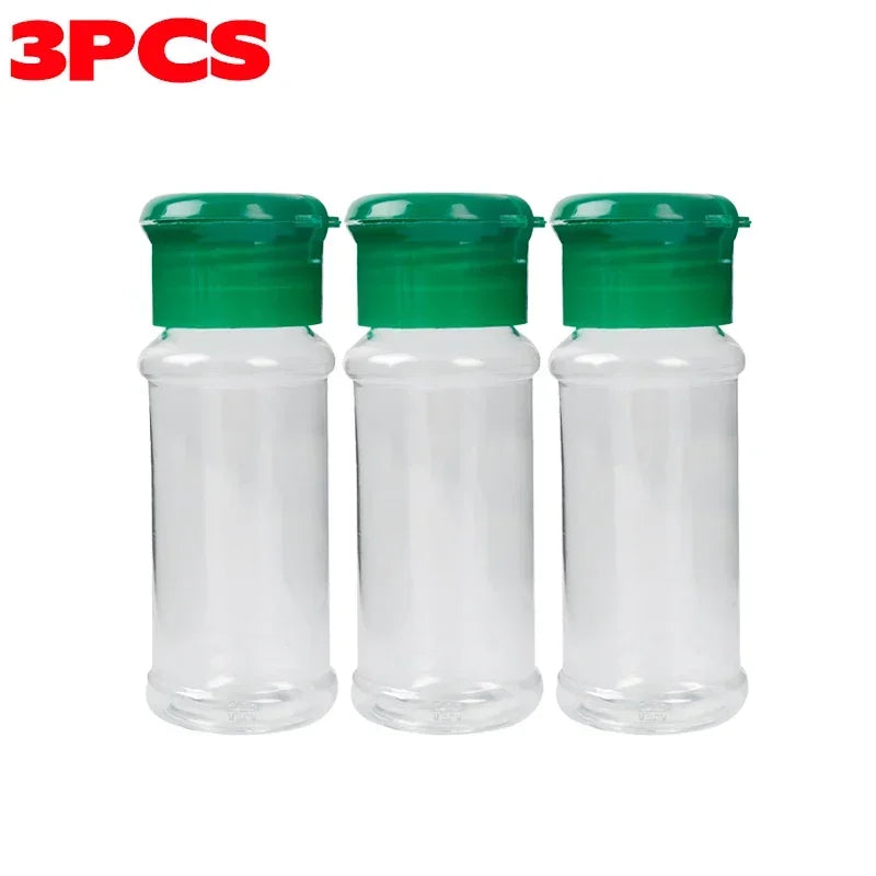 Clear Spices Bottle Salt Pepper Shakers Plastic Barbecue