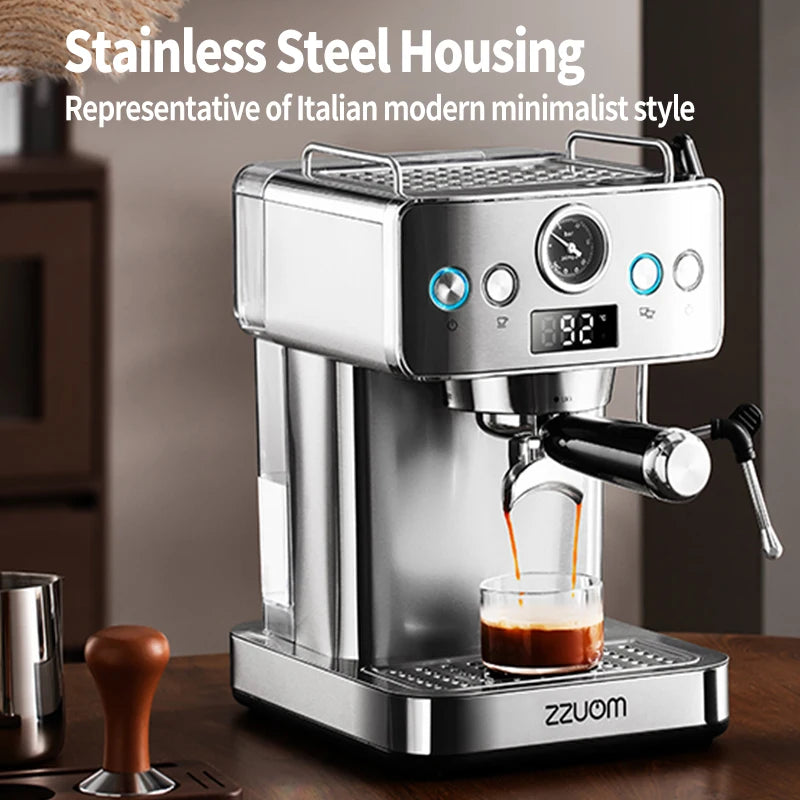 20bar Semi-Automatic Espresso Machine Stainless Steel Casing