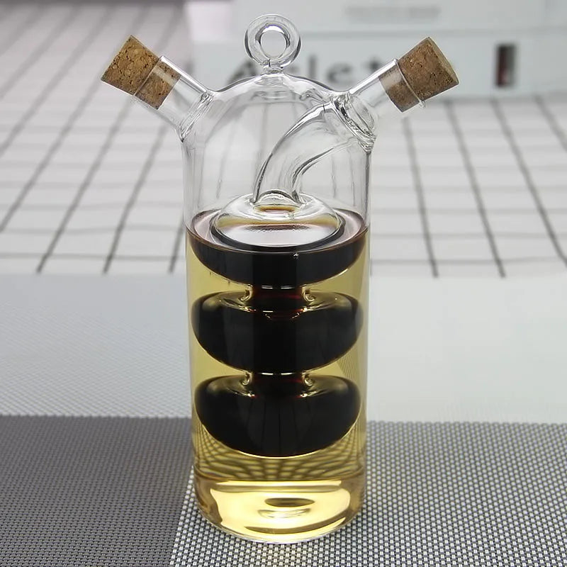 Double Glass Oiler Dual-Purpose Glass Bottle Lecythus Vinegar