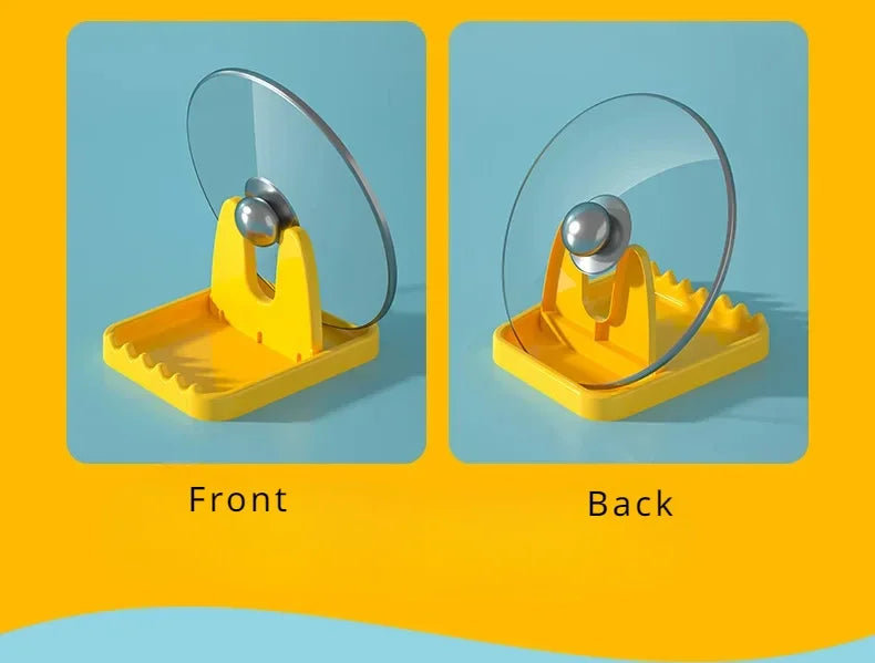 1pc Foldable Pot Lid Rack Stand Organizer Plastic