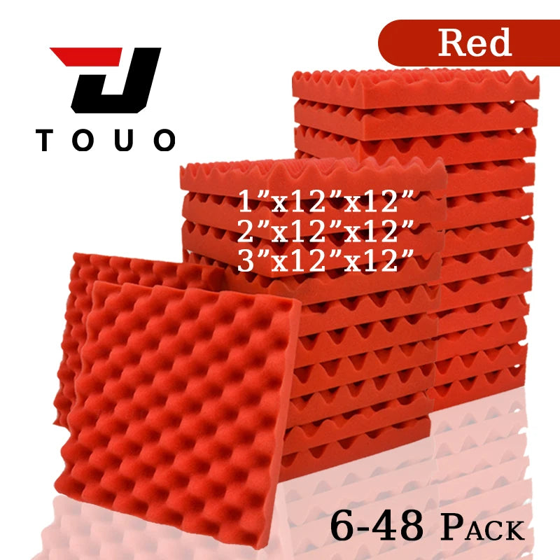Touo Acoustic Foam 6/12/24/48pc Acoustic Sponge Sound Insulation