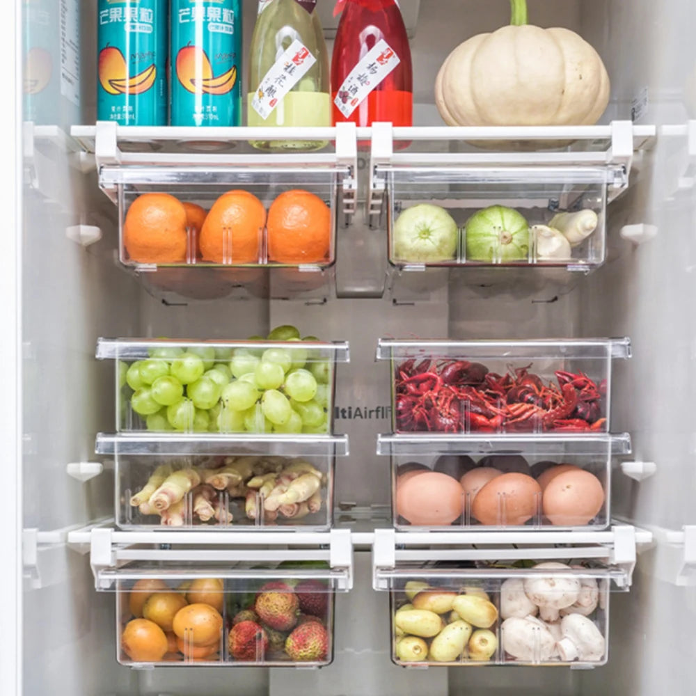 Refrigerator Organizer Storage Box Food Container Plastic