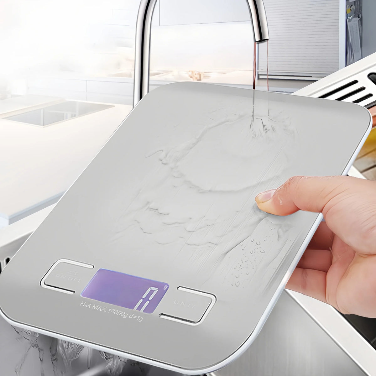 Digital Scale 10/5kg-1g Led Display Stainless Steel Panel