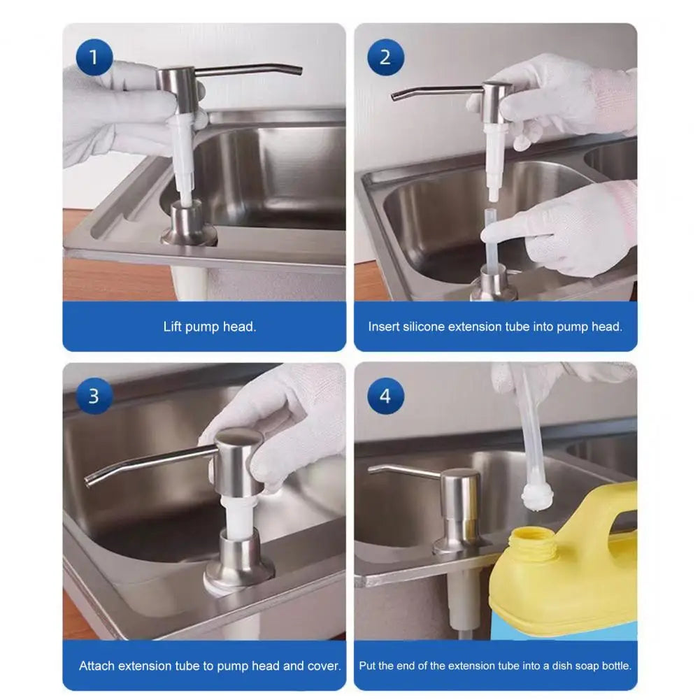 350/500ml Stainless Steel Soap Dispenser Versatile Anti-Rust
