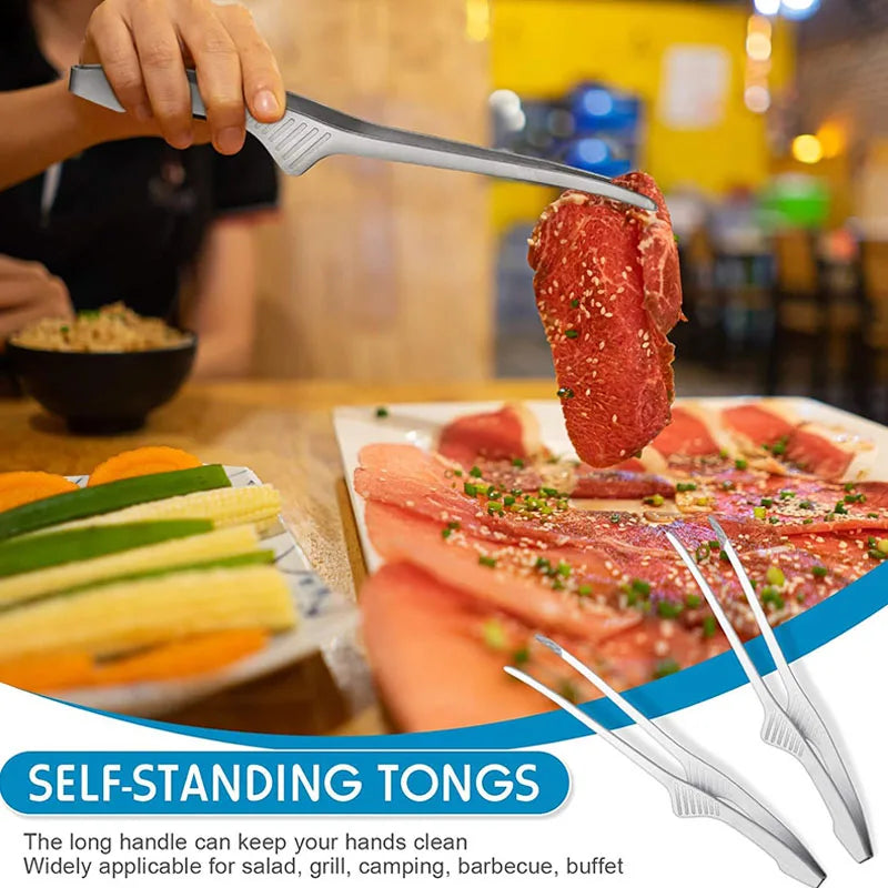 Bbq Tongs Non Slip Cooking Utensils Stainless Steel
