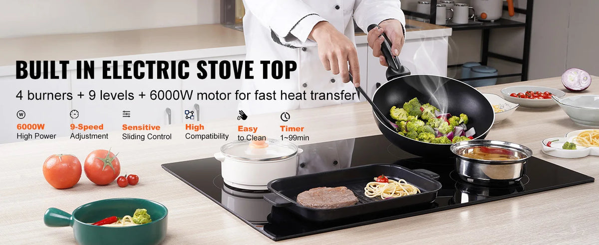 Succebuy 2/4/5 Burners Built-In Induction Stove Top 12/24/30in