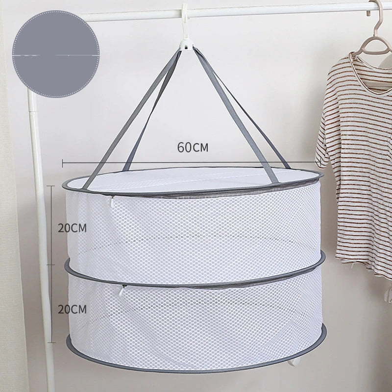 Clothes Drying Basket Hanging Sweater Net Pocket Thickened