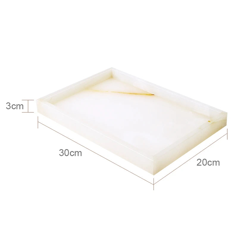 White Onyx Natural Marble Bathroom Luxury Soap Dispenser