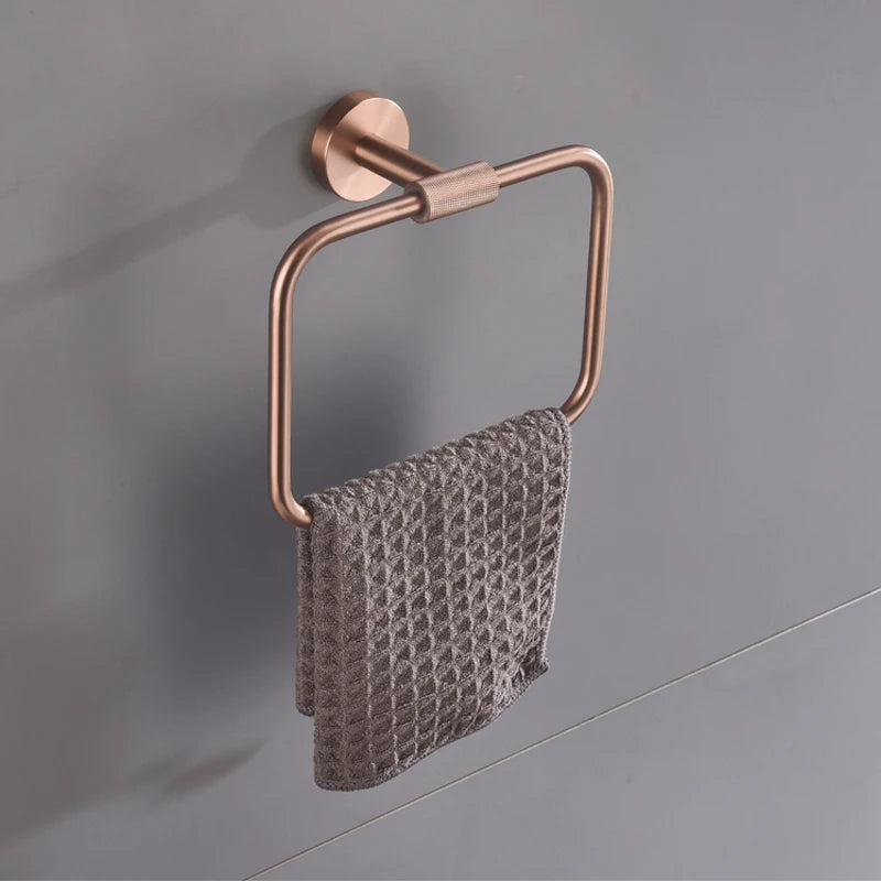 Brushed Rose Gold Stainless Steel Bathroom Hardware Towel