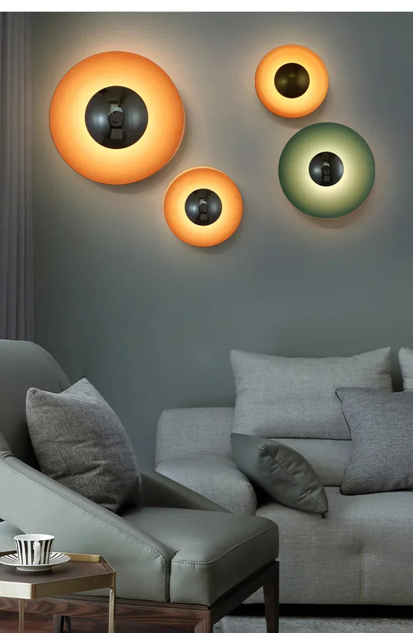 Modern Minimalist Designer Led Wall Light Dish Foyer