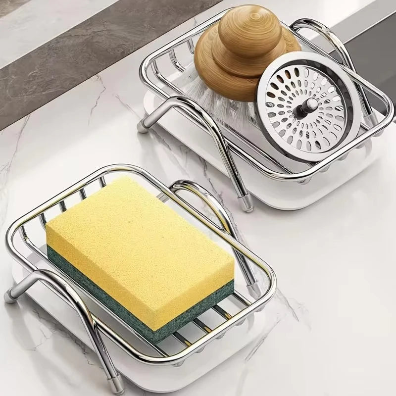 Soap Holder Detachable Drain Tray Stainless Steel Rustproof