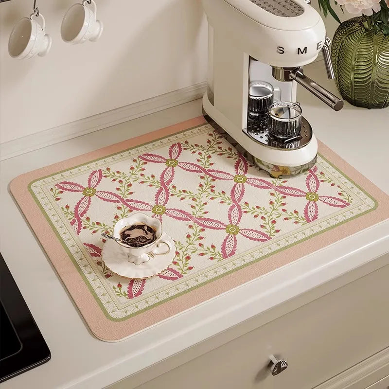 Dish Drying Mat Super Absorbent Counter Draining Mat