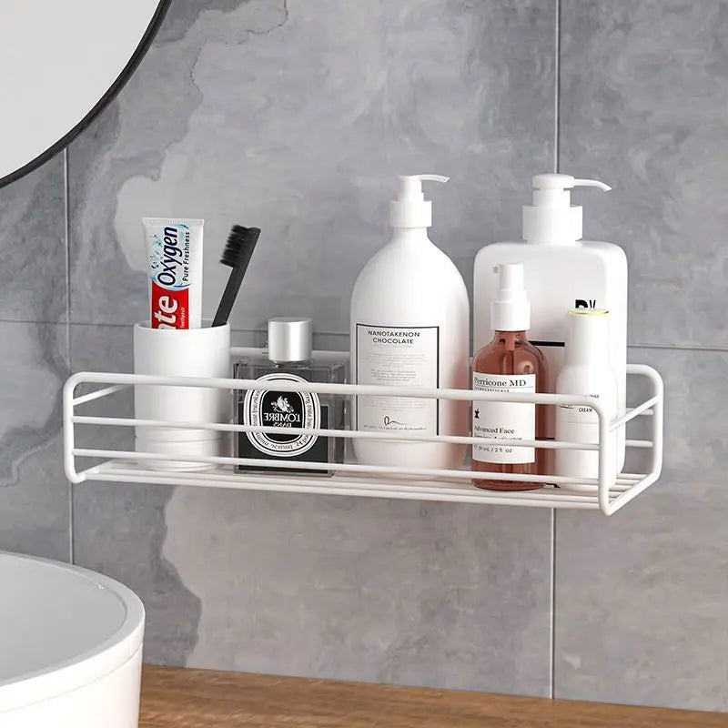 Bathroom Storage Rack Organizer Shelf Black Shelves Corner