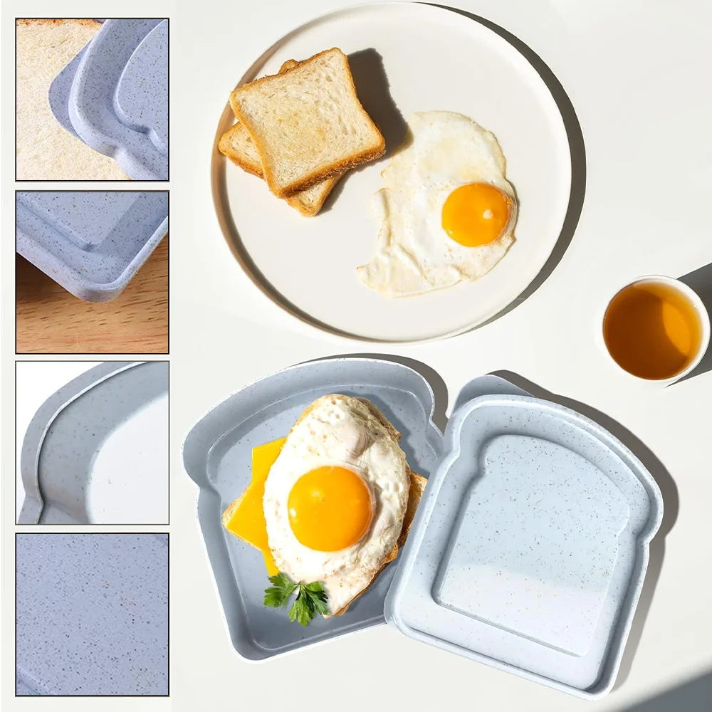 Toast Storage Box Lid Bread Sandwich Container Lunch