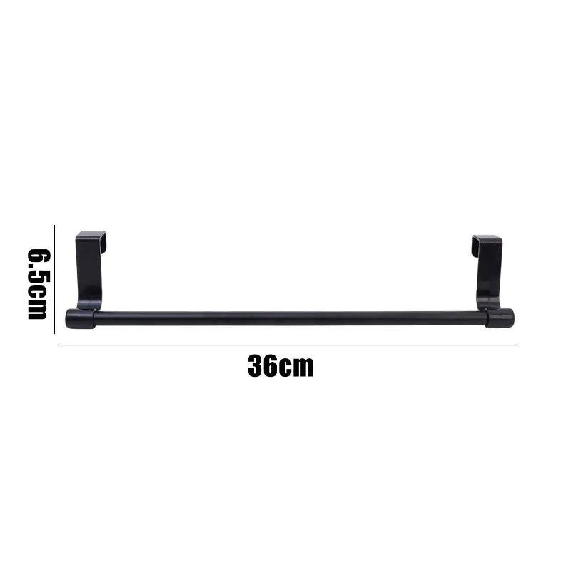 Stainless Steel Wall-Mounted Towel Rack Space-Saving Door Cabinet