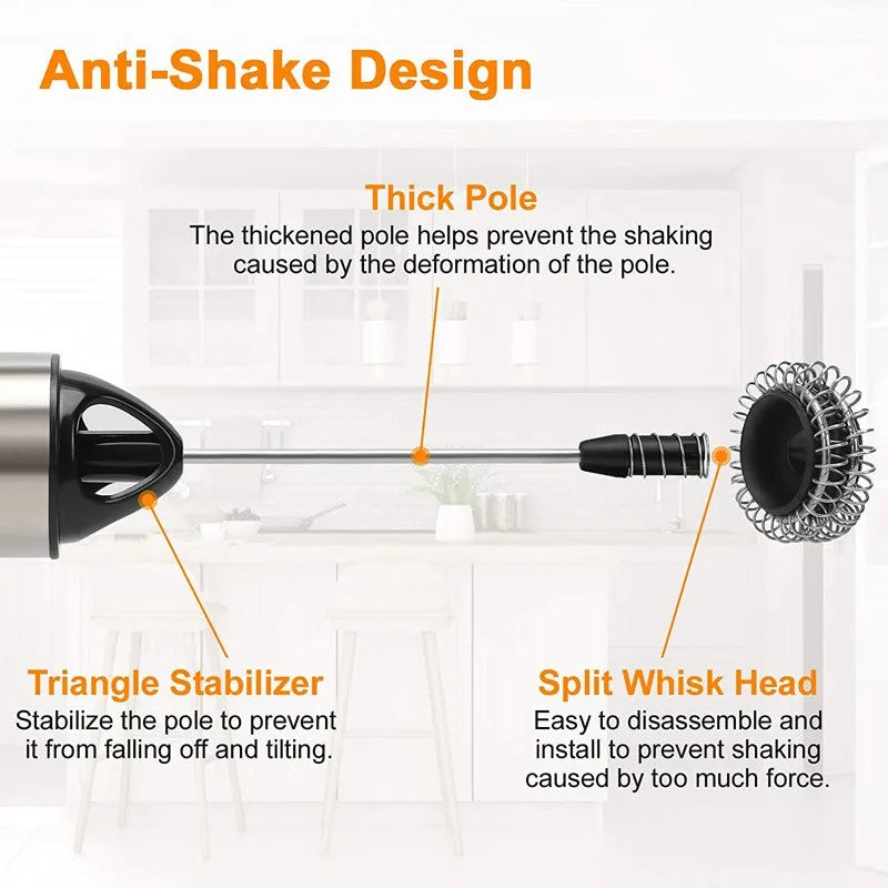 Electric Milk Frother Foam Maker Handheld Coffee Foamer