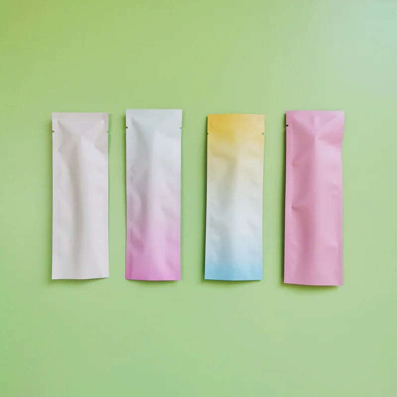 100pc Small Heat Sealable Foil Bags Colors Mylar